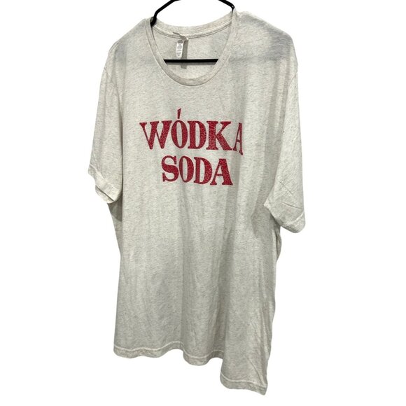Bella+Canvas Wódka Soda Graphic Tee Unisex Sz 2XL White Red - Picture 3 of 9
